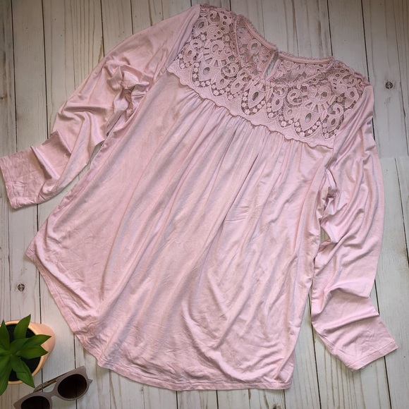 Philosophy Tops - Philosophy crochet Peasant top